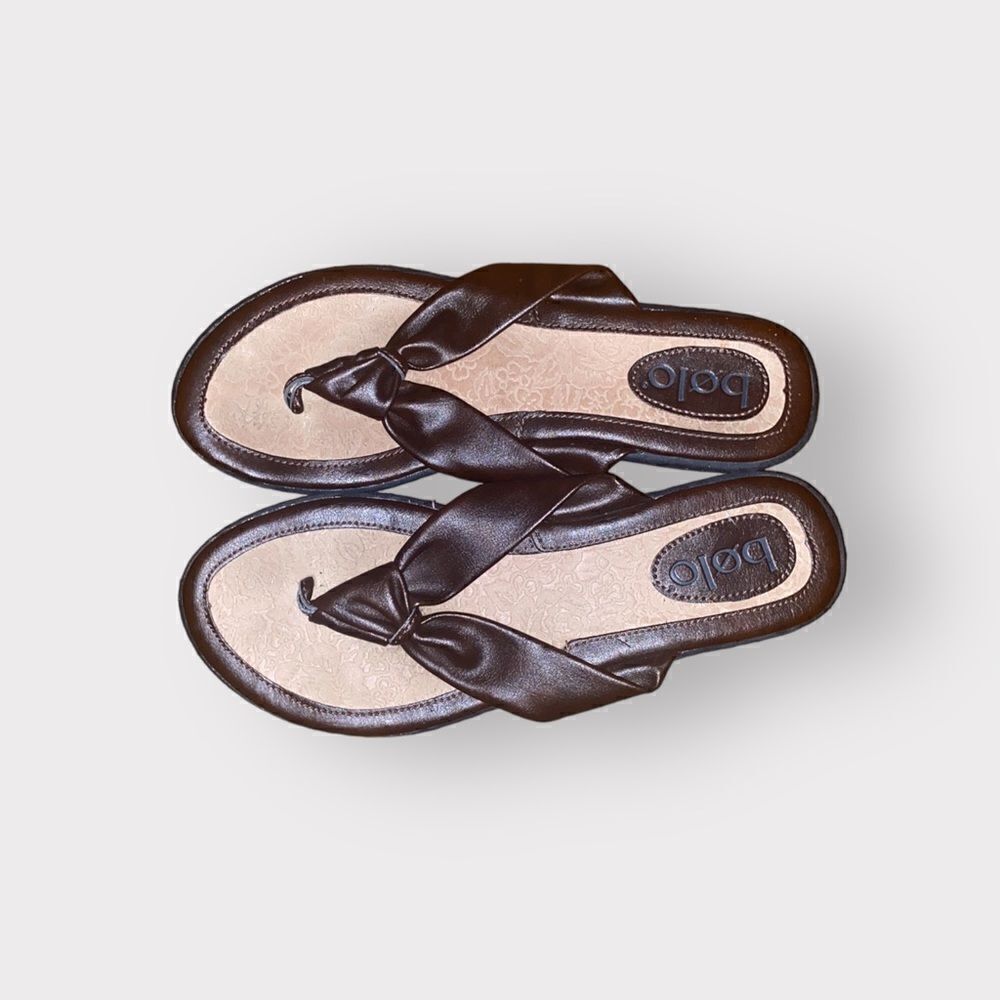 Bolo Brown Sandals Shoes Size 8 M - Picture 2 of 5
